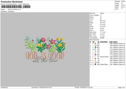 Good Text Embroidery File 6 sizes