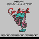 Drink0706 Embroidery File 6 sizes