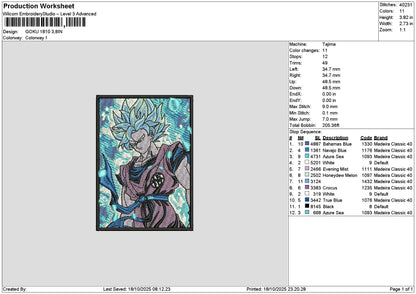 Goku1810 Rectangle Embroidery File 6 sizes