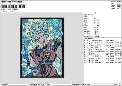 Goku1810 Rectangle Embroidery File 6 sizes