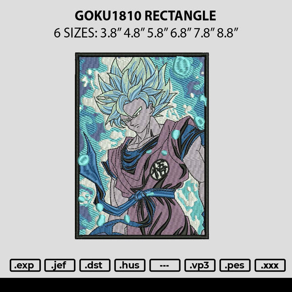 Goku1810 Rectangle Embroidery File 6 sizes