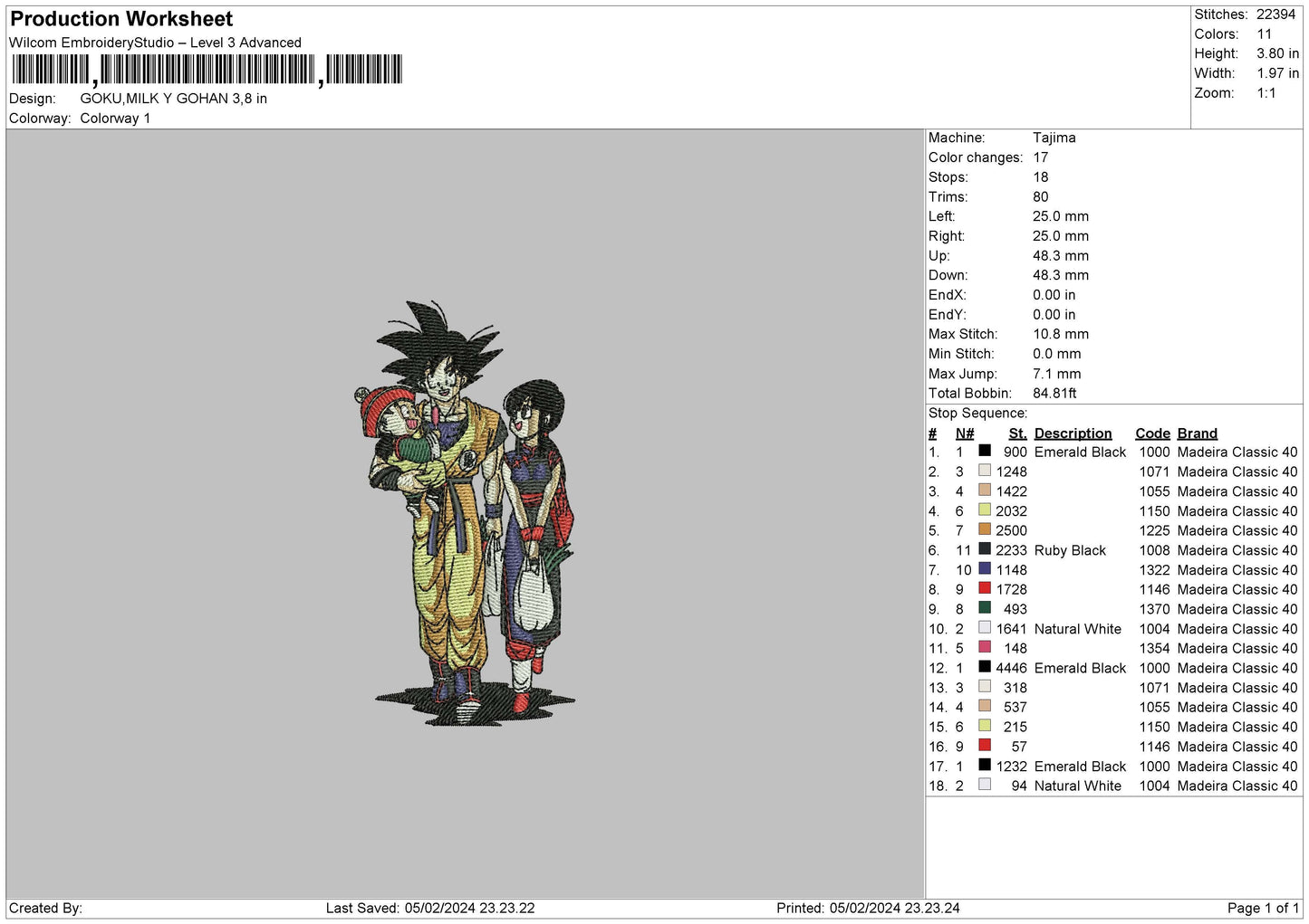 Gokugohan001 Embroidery File 6 sizes