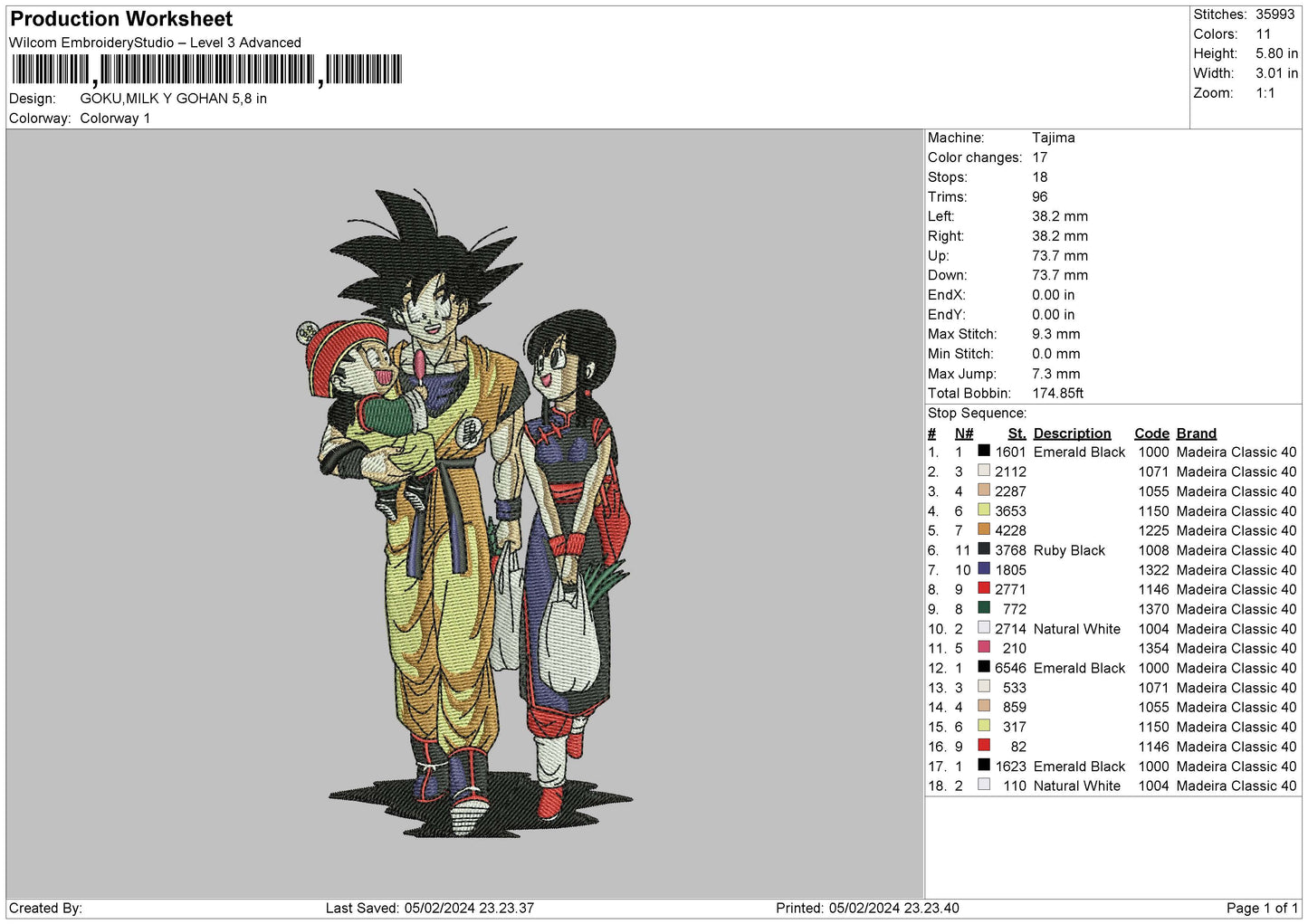 Gokugohan001 Embroidery File 6 sizes