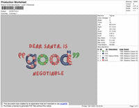Dear Santa Embroidery File 4 size