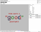Dear Santa Embroidery File 4 size