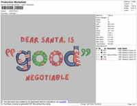 Dear Santa Embroidery File 4 size