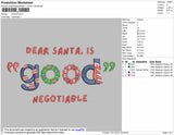 Dear Santa Embroidery File 4 size