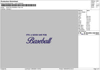 Baseballtext 1204a Embroidery File 6 sizes