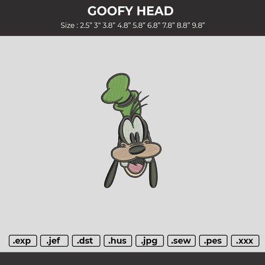 Goofyhead 001 Embroidery File 6 sizes