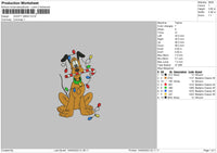 Goofy Xmas 23 Embroidery File 6 sizes