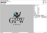 Gpwtext Embroidery File 6 sizes