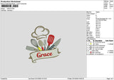 Gracetext 2212 Embroidery File 6 sizes