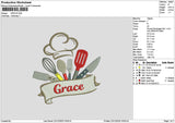 Gracetext 2212 Embroidery File 6 sizes