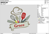 Gracetext 2212 Embroidery File 6 sizes