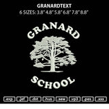 Granardtext Embroidery File 6 sizes