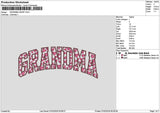 Grandmatext 0602 Embroidery File 6 sizes