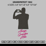 Grandpatext 1902 Embroidery File 6 sizes