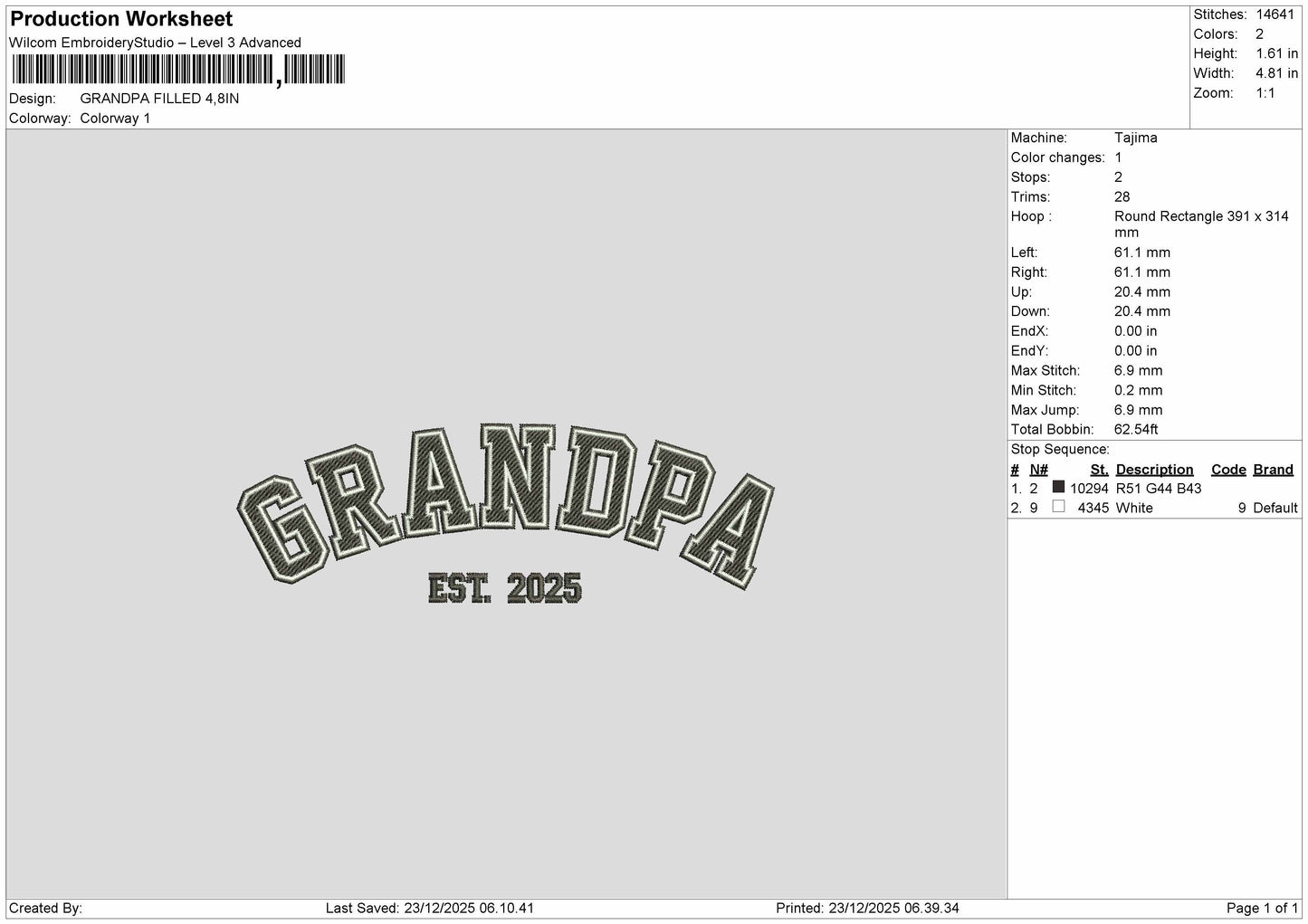 MAMA DADA GRANDMA GRANDPA Embroidery File BUNDLE
