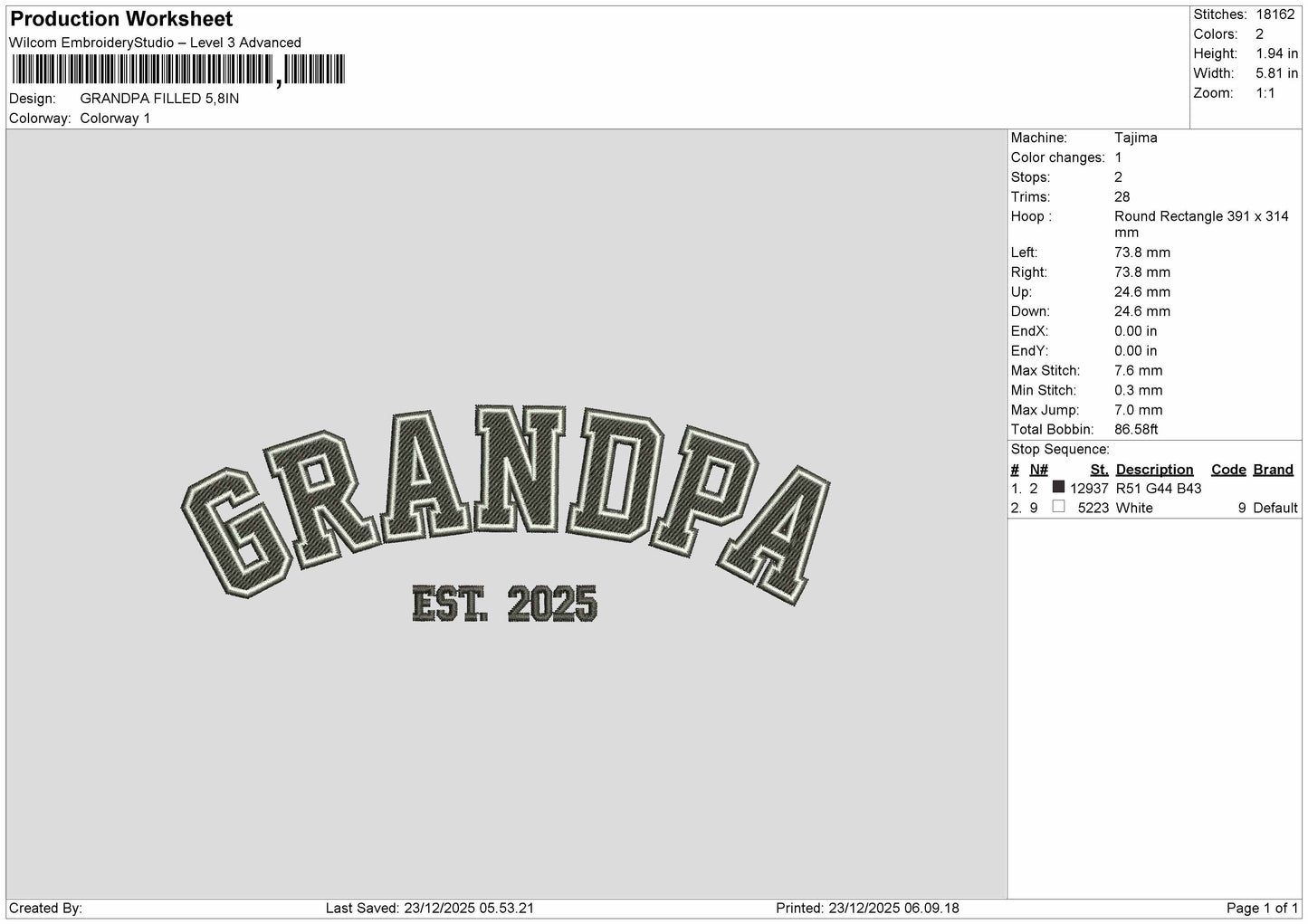 MAMA DADA GRANDMA GRANDPA Embroidery File BUNDLE