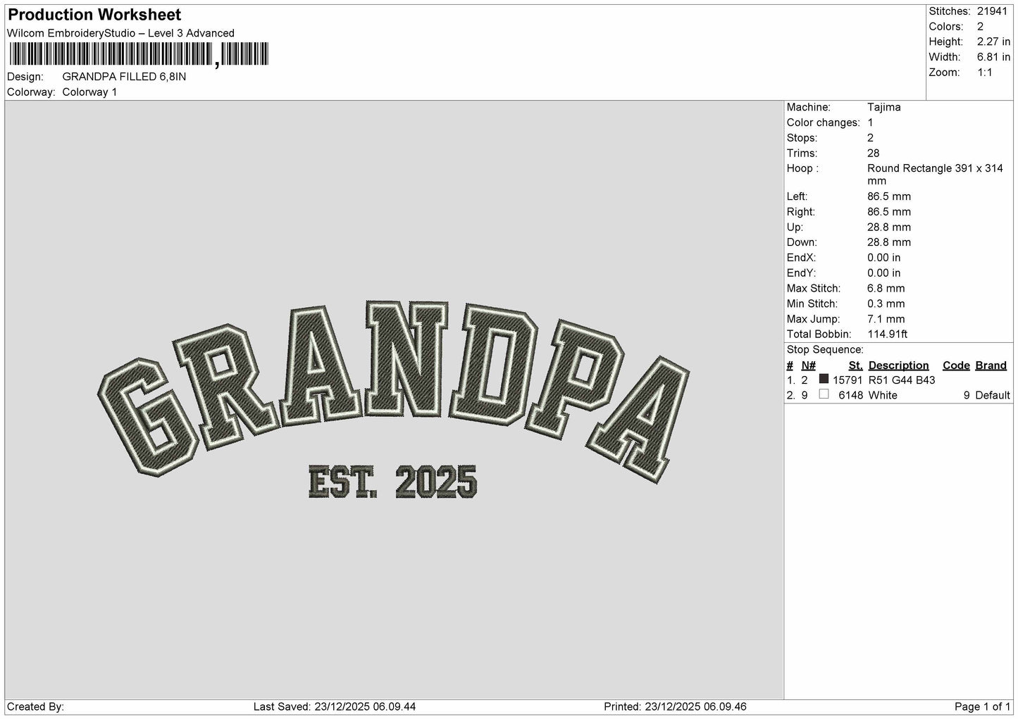 MAMA DADA GRANDMA GRANDPA Embroidery File BUNDLE