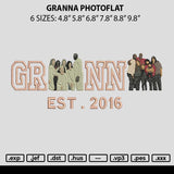 Granna Photoflat Embroidery File 6 sizes