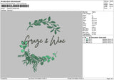 Winetext 0410 Embroidery File 6 sizes