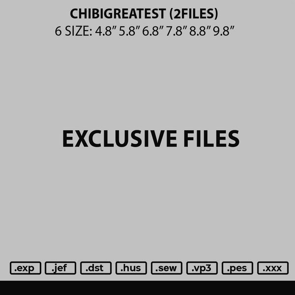 Chibigreates Embroidery 2 Files