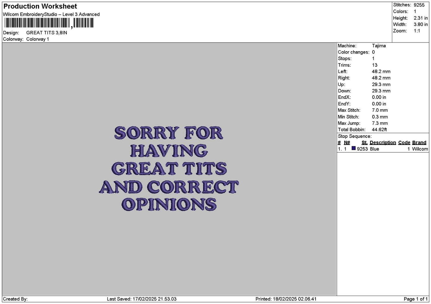 Greattext 1802 Embroidery File 6 sizes