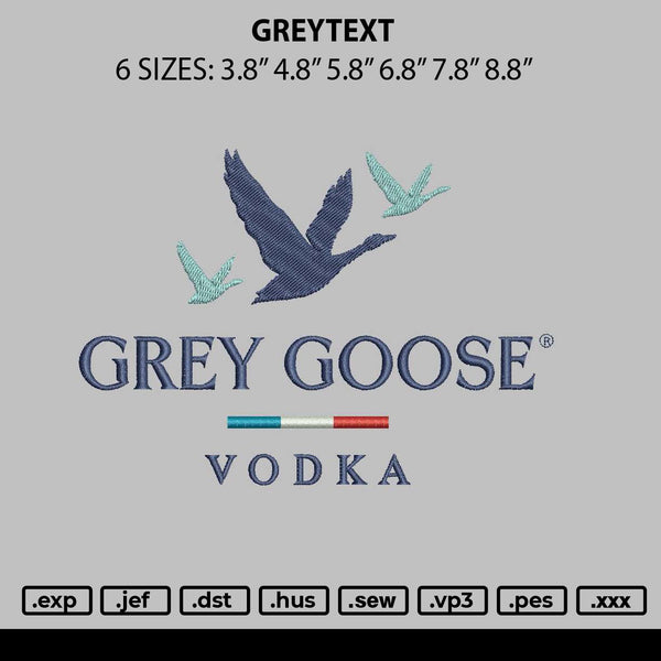 Greytext Embroidery File 6 sizes
