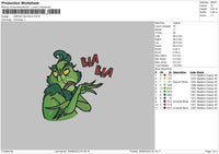 Grinch Bla Bla Embroidery File 5 sizes