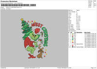 Grinch Xmas 002 Embroidery File 6 sizes