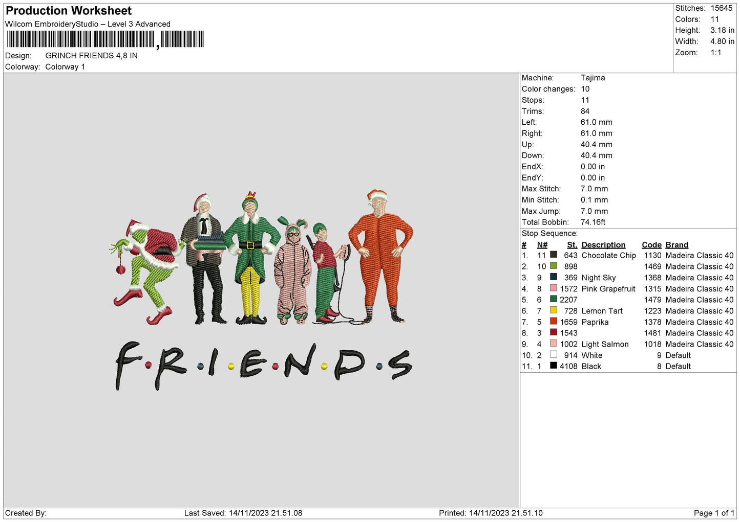 Grinchfriends Embroidery File 6 sizes