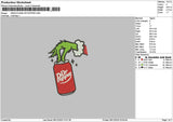 Grinch Hand0812 Embroidery File 6 sizes