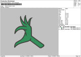 Grinch Hand 1012 Embroidery File 6 sizes