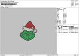 Grinchxmas Head 2410 Embroidery File 6 sizes