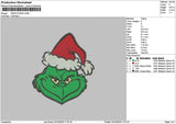 Grinchxmas Head 2410 Embroidery File 6 sizes