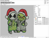 Grinch Xmas Embroidery File 4 size