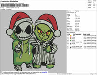 Grinch Xmas Embroidery File 4 size