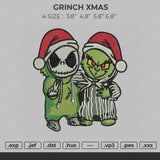 Grinch Xmas Embroidery File 4 size