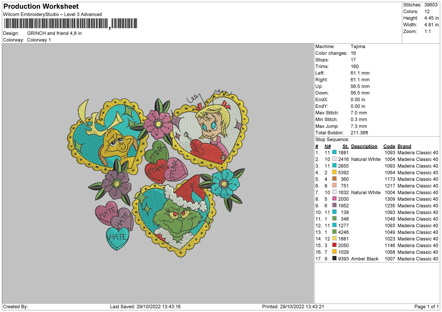 Grinch And Friends Embroidery File 6 sizes