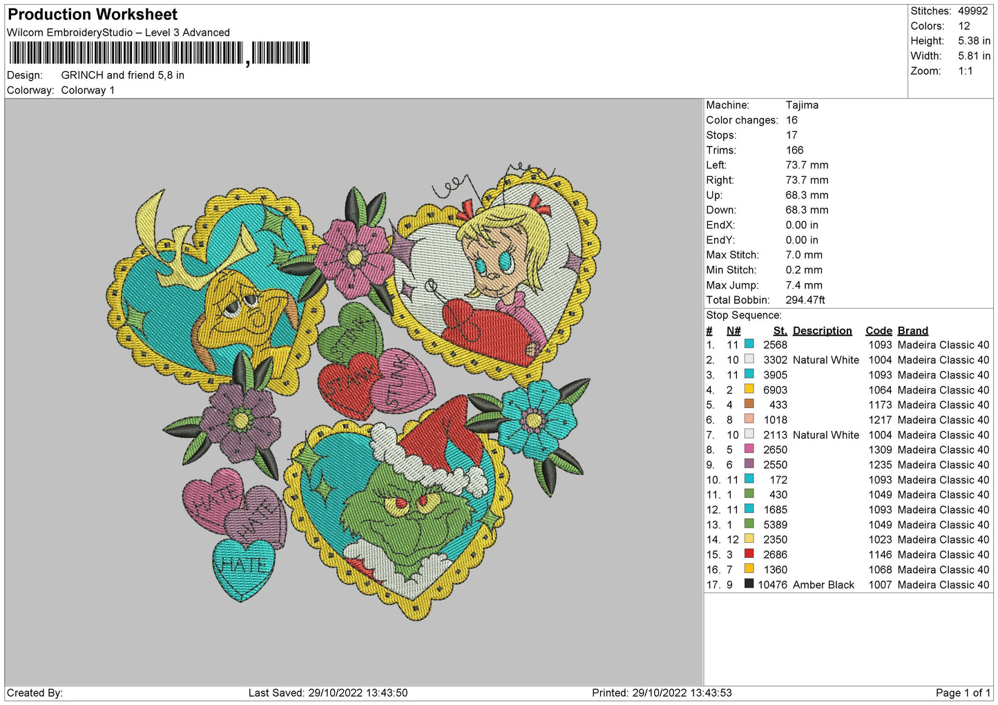 Grinch And Friends Embroidery File 6 sizes
