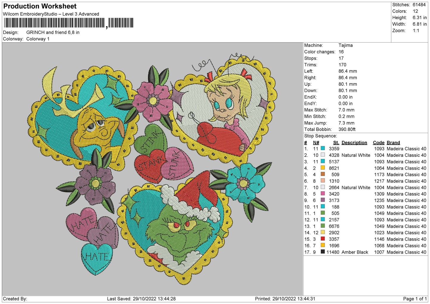 Grinch And Friends Embroidery File 6 sizes