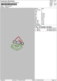 Grinch Head Small Embroidery File 6 sizes