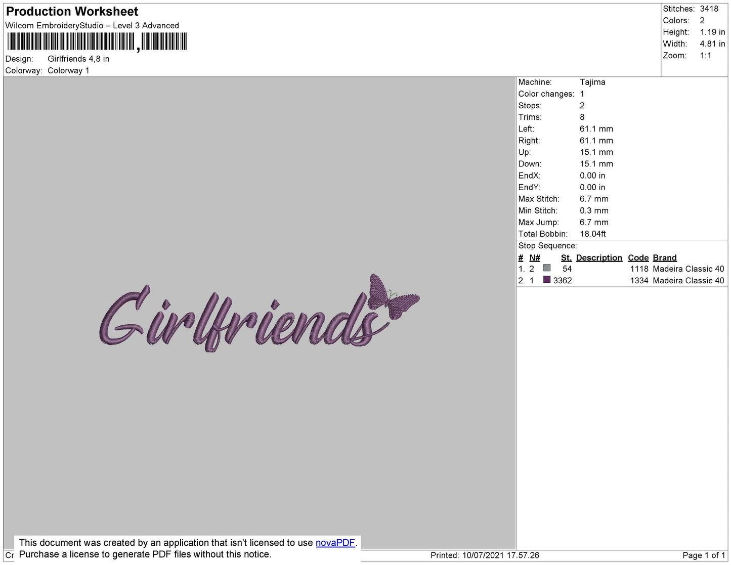 Girlfriends Text Embroidery File 4 size