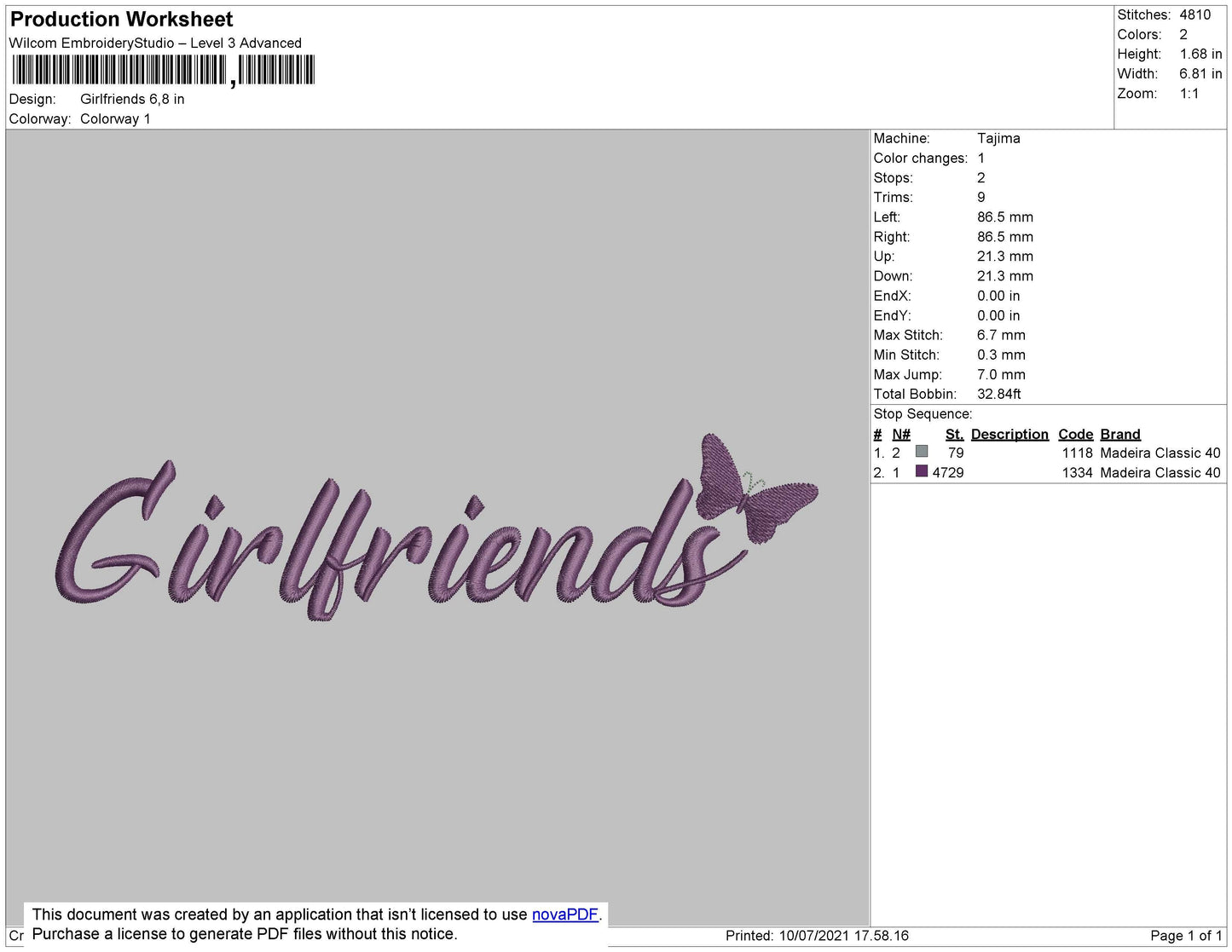 Girlfriends Text Embroidery File 4 size