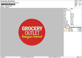 Grocerycircle Embroidery File 6 sizes