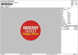 Grocerycircle Embroidery File 6 sizes