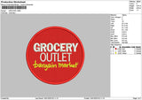 Grocerycircle Embroidery File 6 sizes