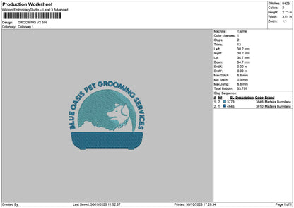 Groomingtext Embroidery 2 Versions Files