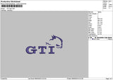 Gtitext 01 Embroidery File 6 sizes